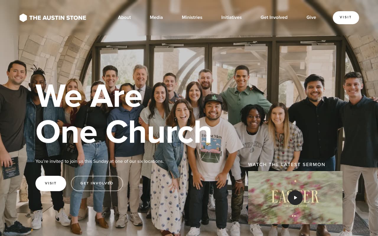 The Austin Stone website screenshot