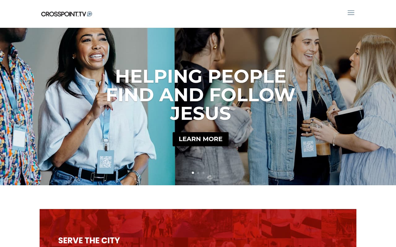 Crosspoint Church website screenshot