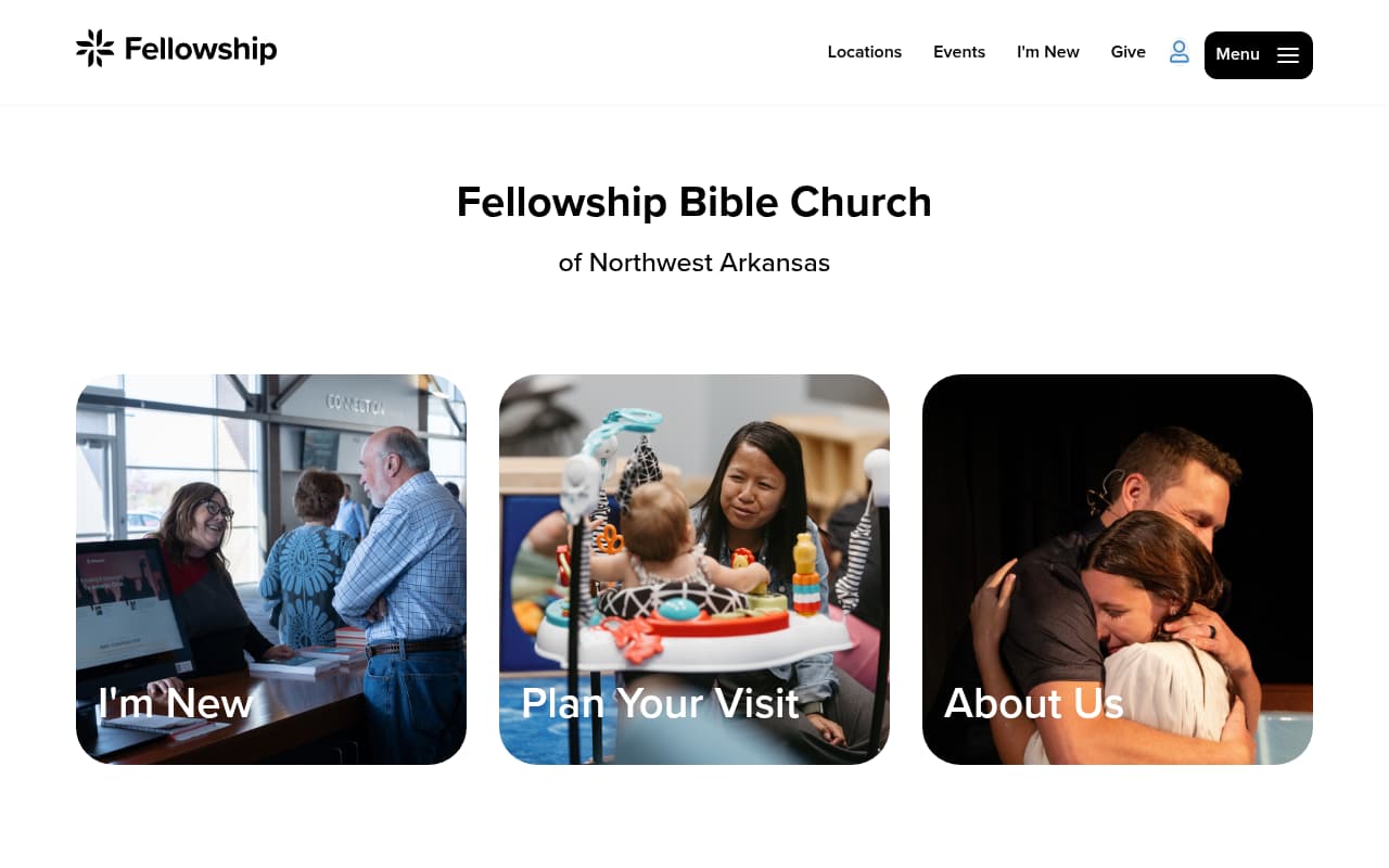 Fellowship Bible Church NWA website screenshot