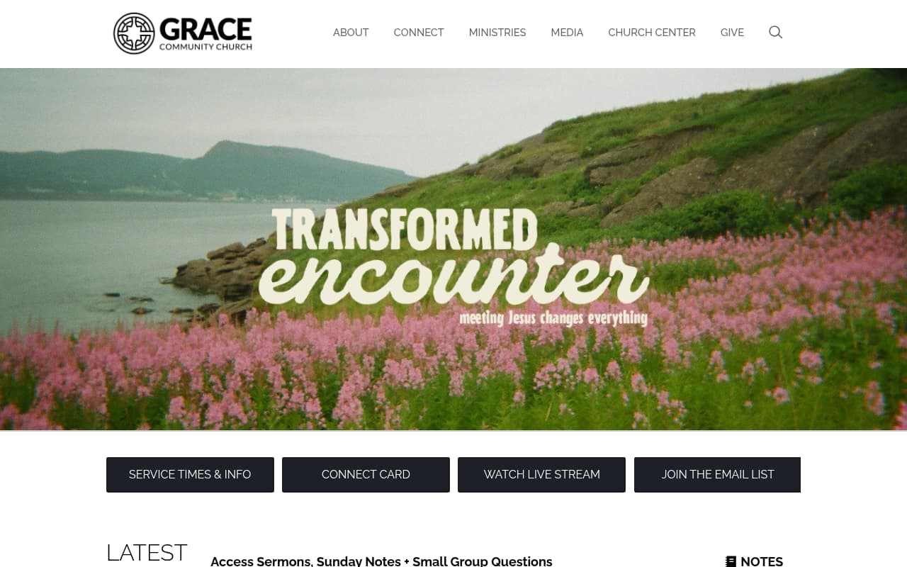 Grace Chapel AZ website screenshot