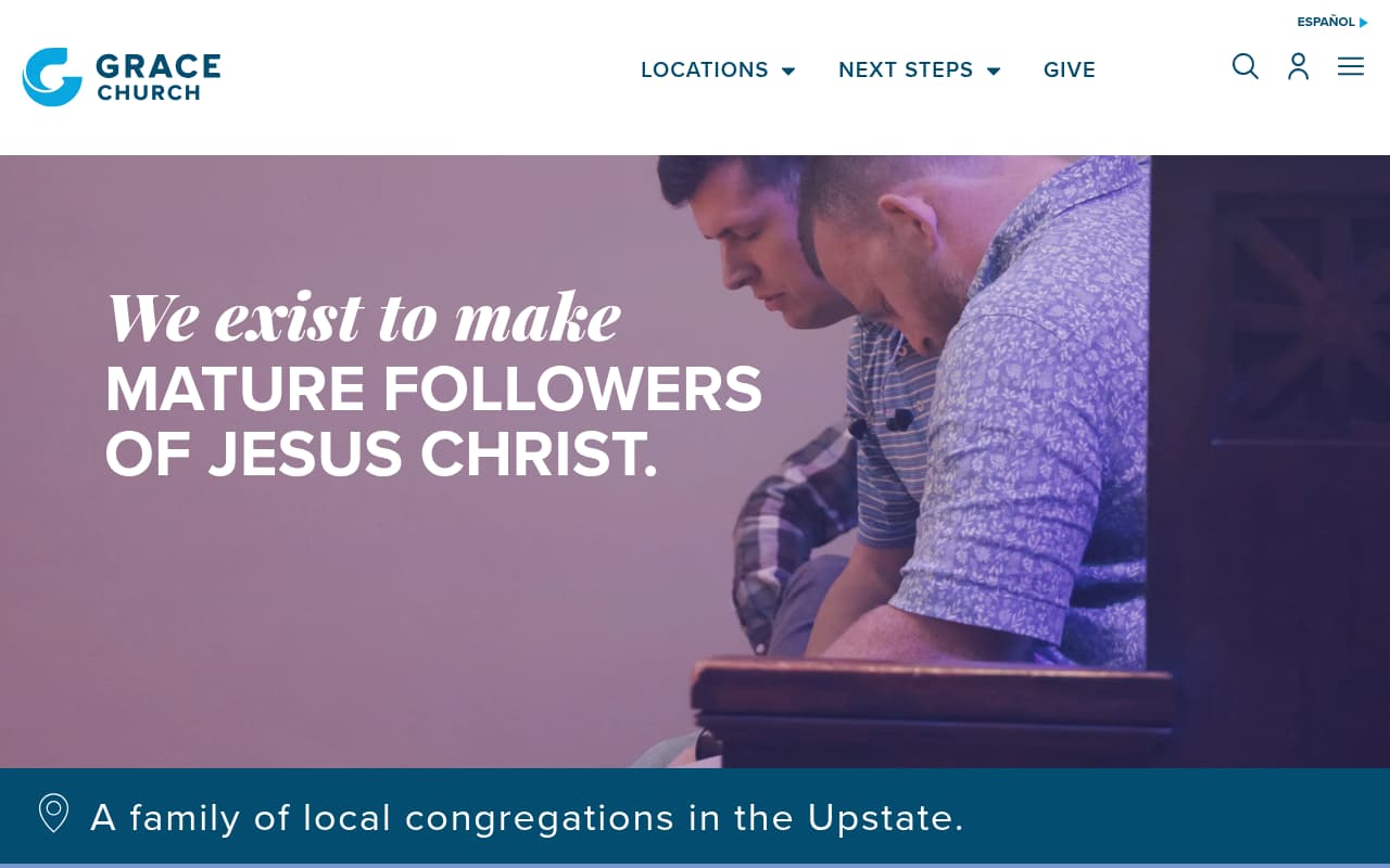 Grace Church SC website screenshot