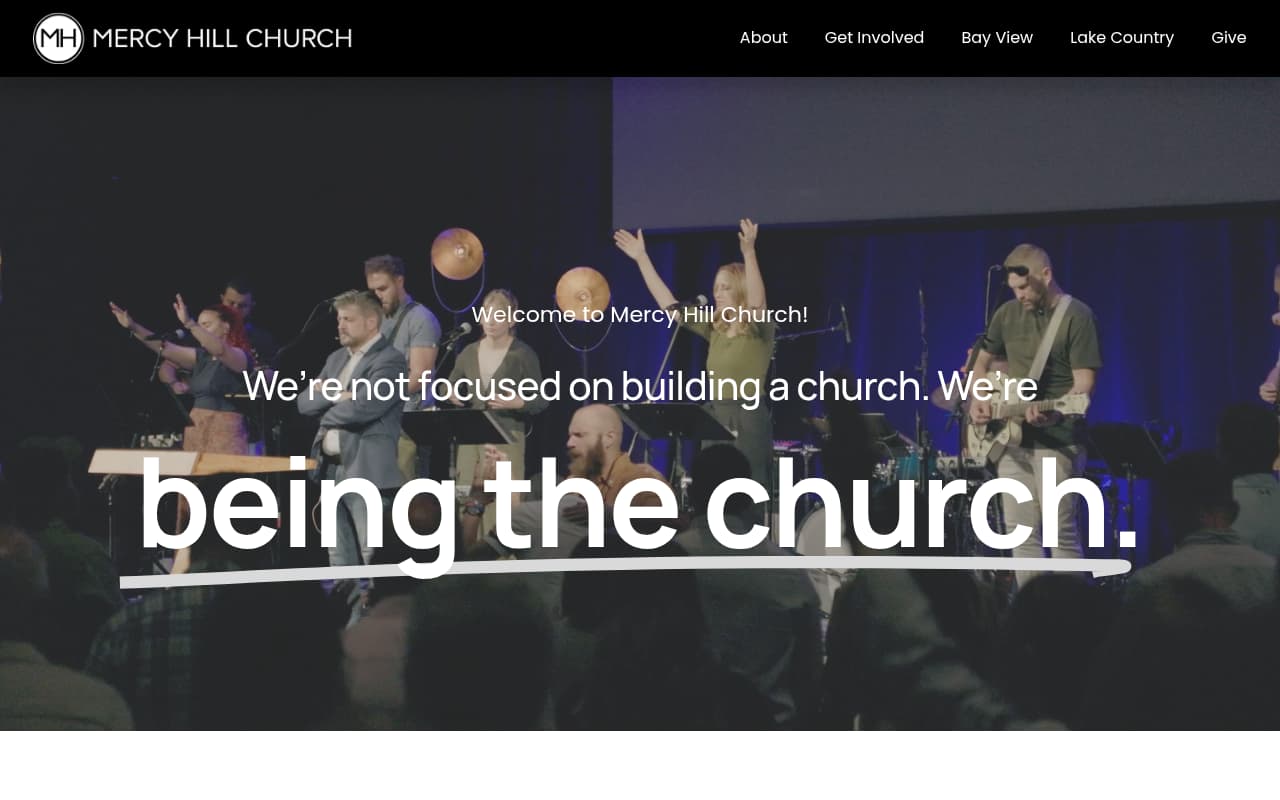 Mercy Hill Church website screenshot