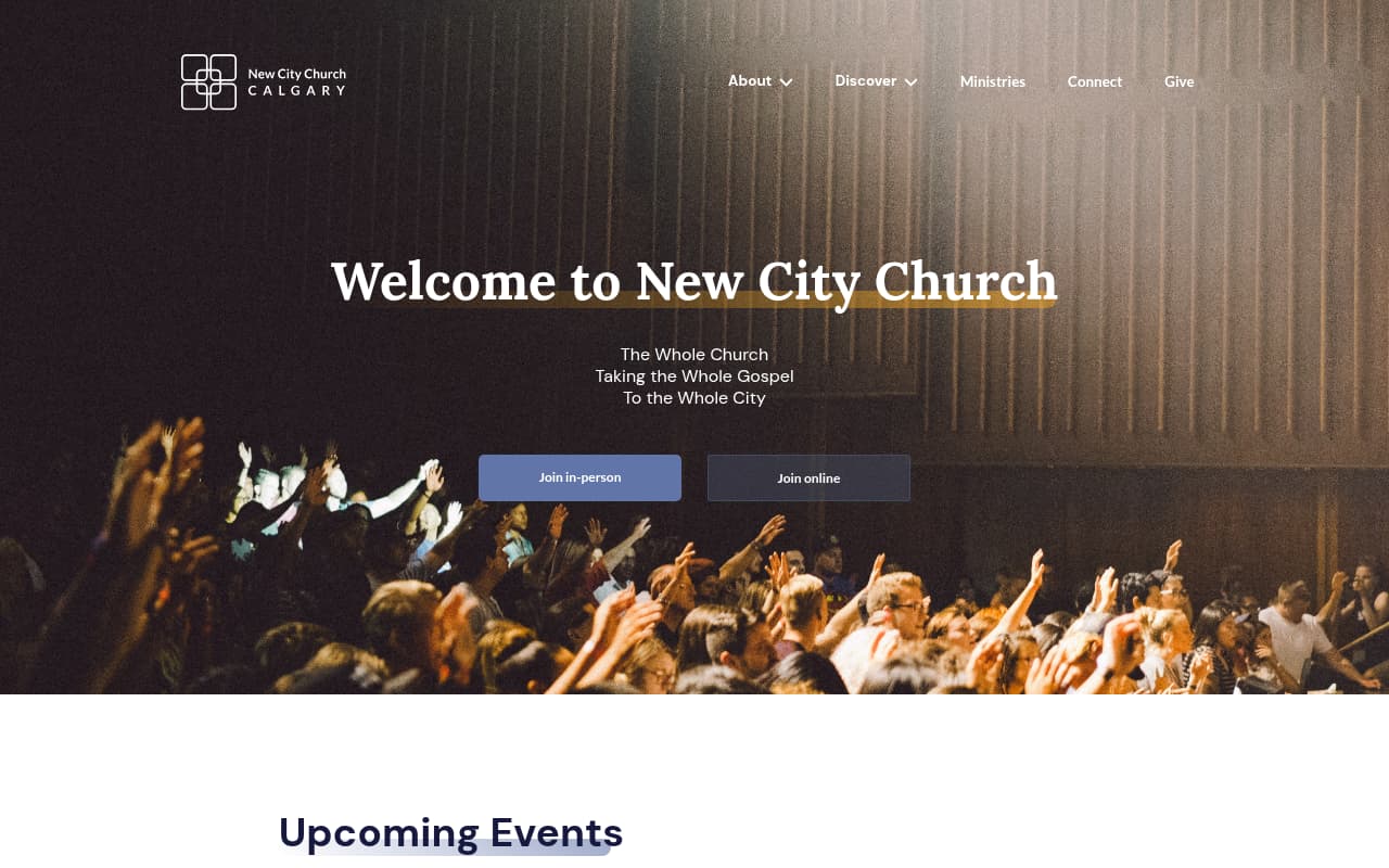 New City Church website screenshot