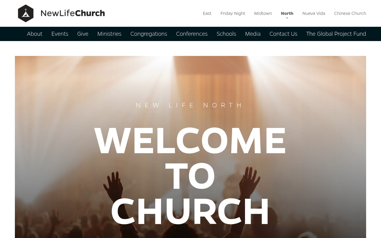 New Life Church website screenshot