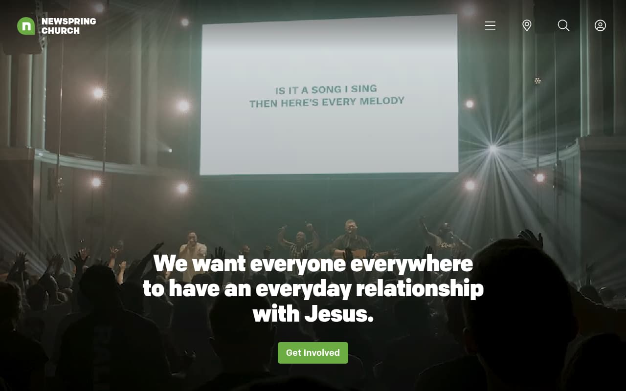 NewSpring Church website screenshot