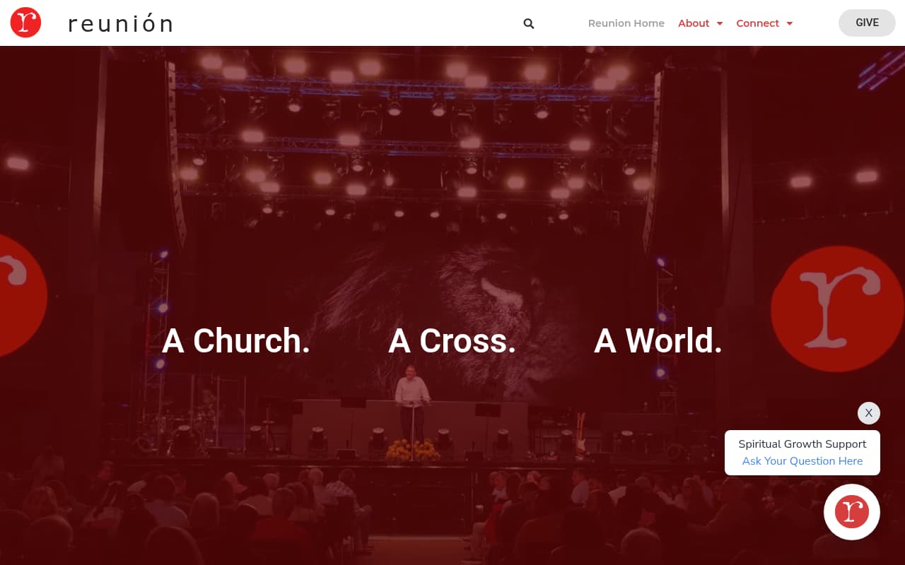 Reunion Church website screenshot