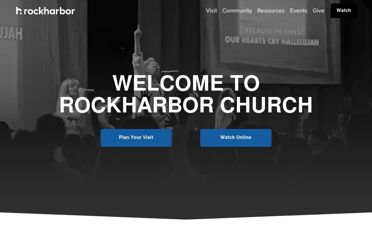 Rock Harbor Church website screenshot
