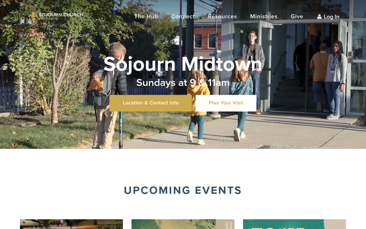 Sojourn Church website screenshot