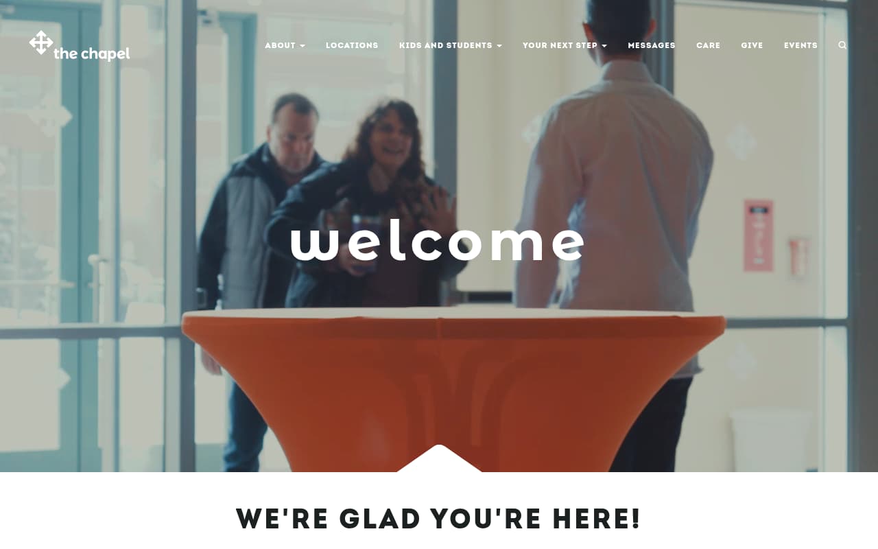 The Chapel website screenshot