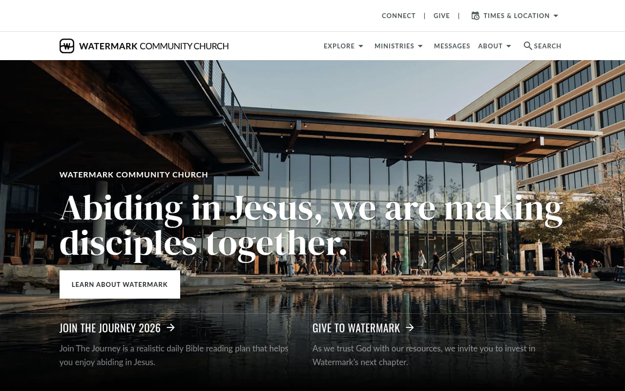 Watermark Community Church website screenshot