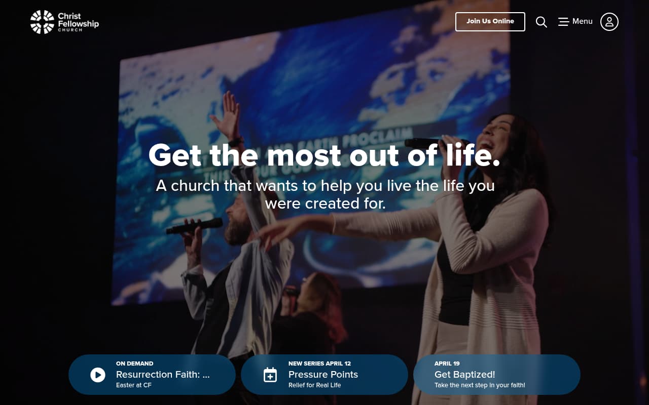 Christ Fellowship Church website screenshot