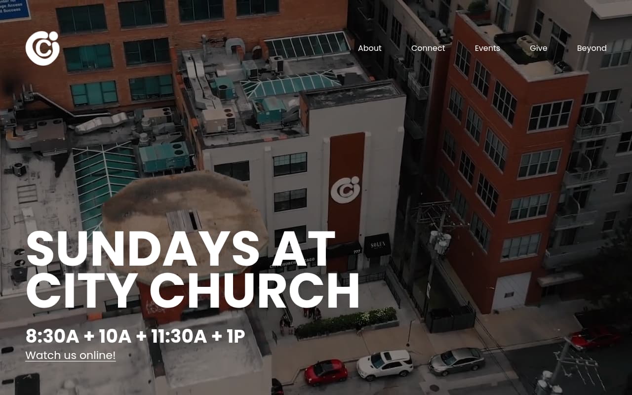 City Church Chicago website screenshot