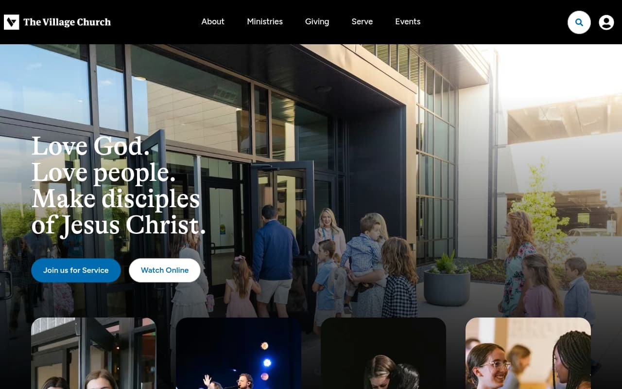 The Village Church website screenshot