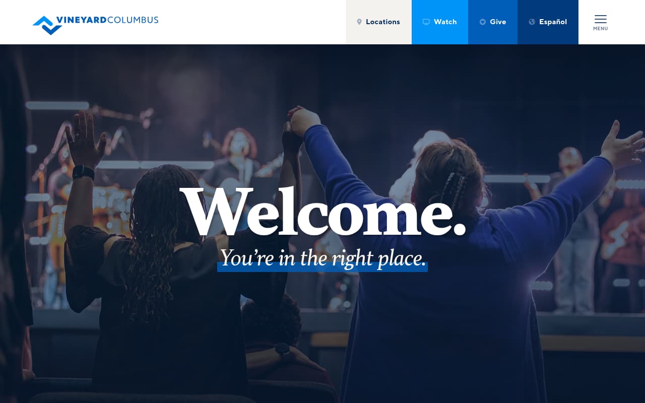 Vineyard Columbus website screenshot